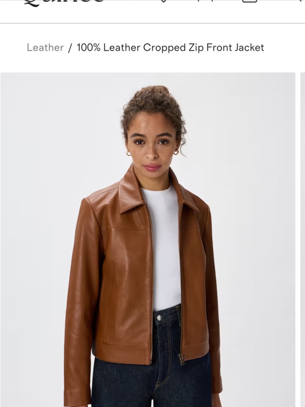 Brand New Quince Leather Jacket